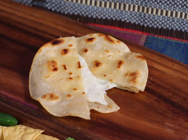Plain Corn Quesadilla.