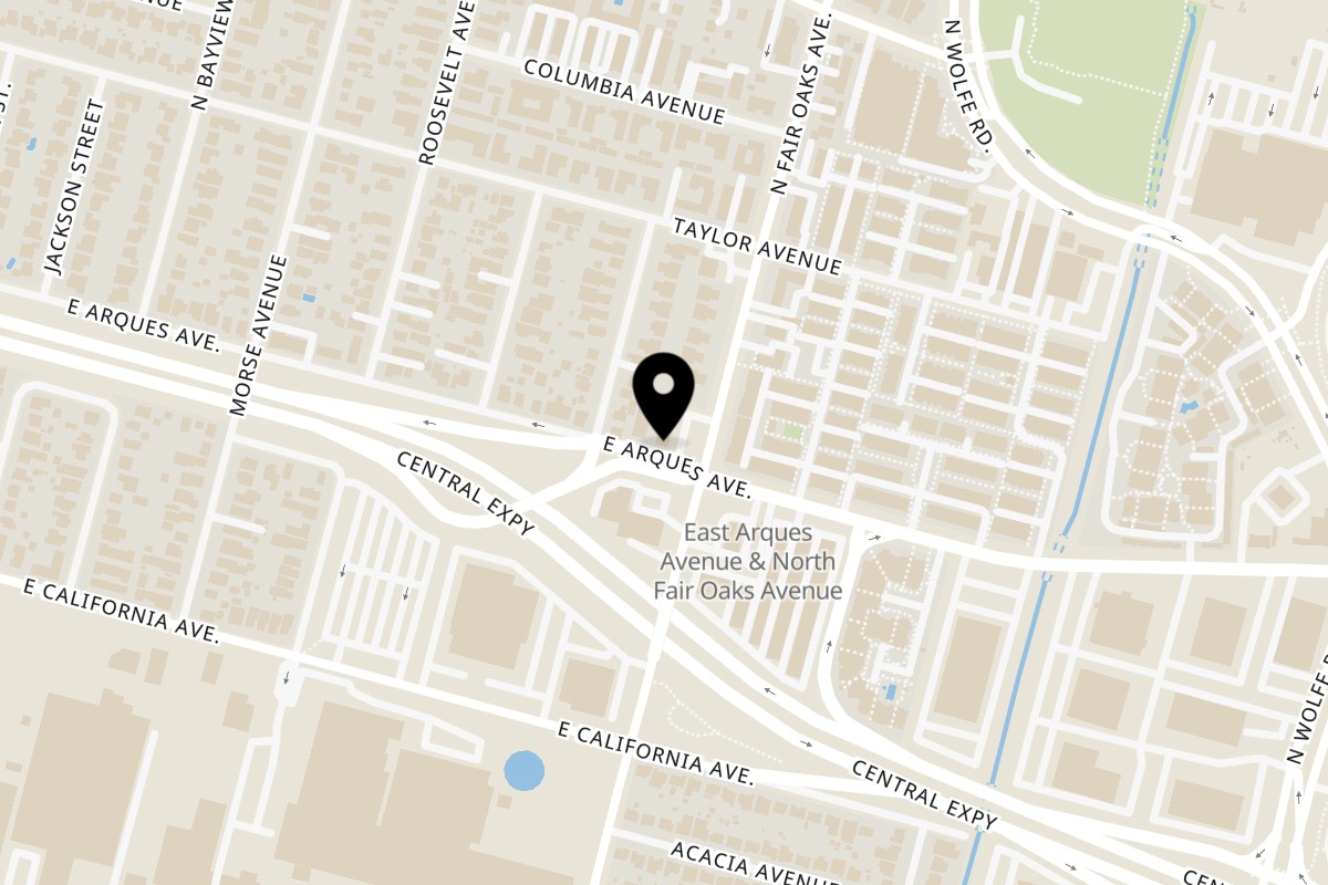 Map showing the location of López Taqueria Sunnyvale on 305 N Fair Oaks Ave in Sunnyvale